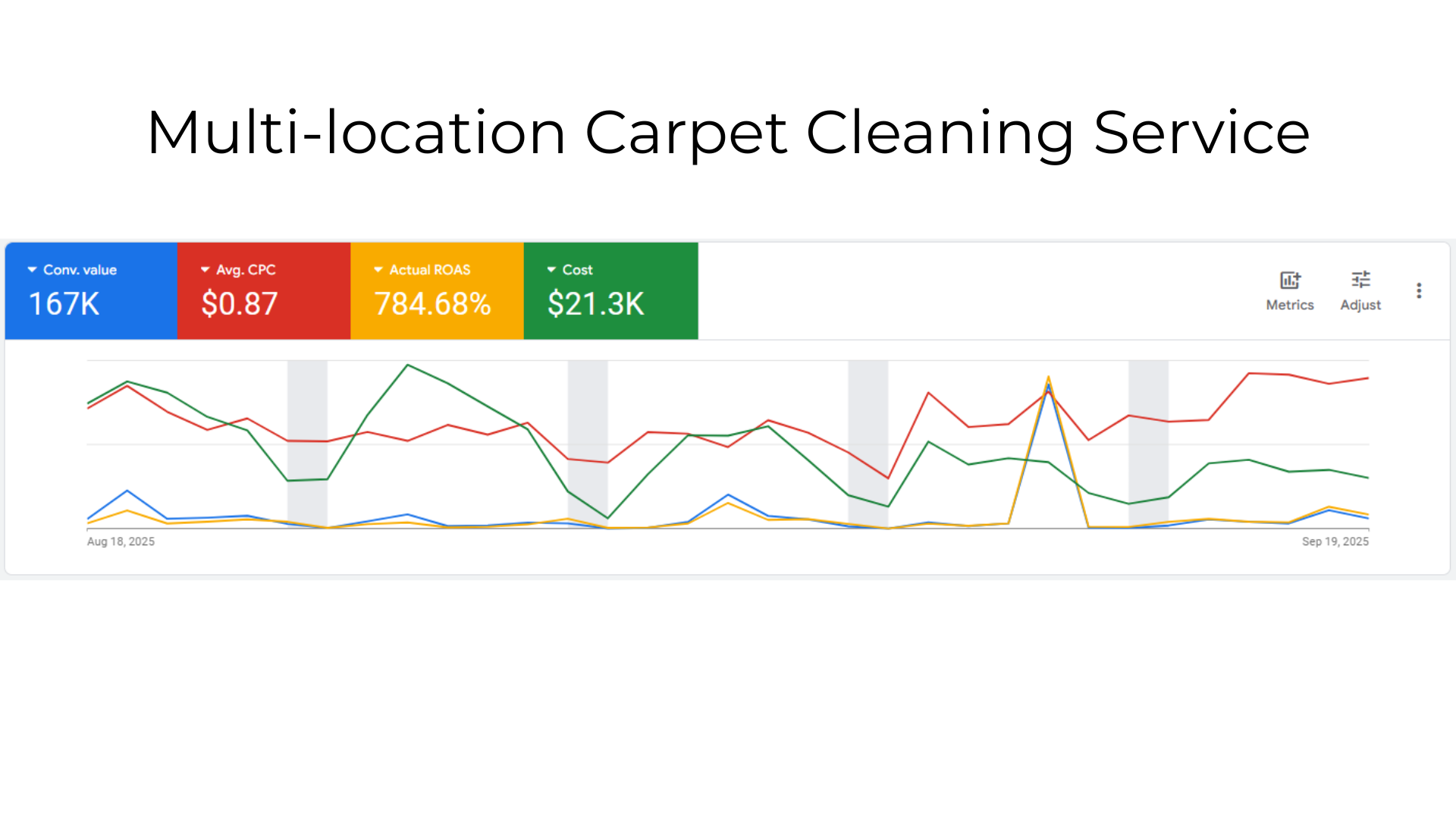 Multi-location Carpet Cleaning Case Study Graph