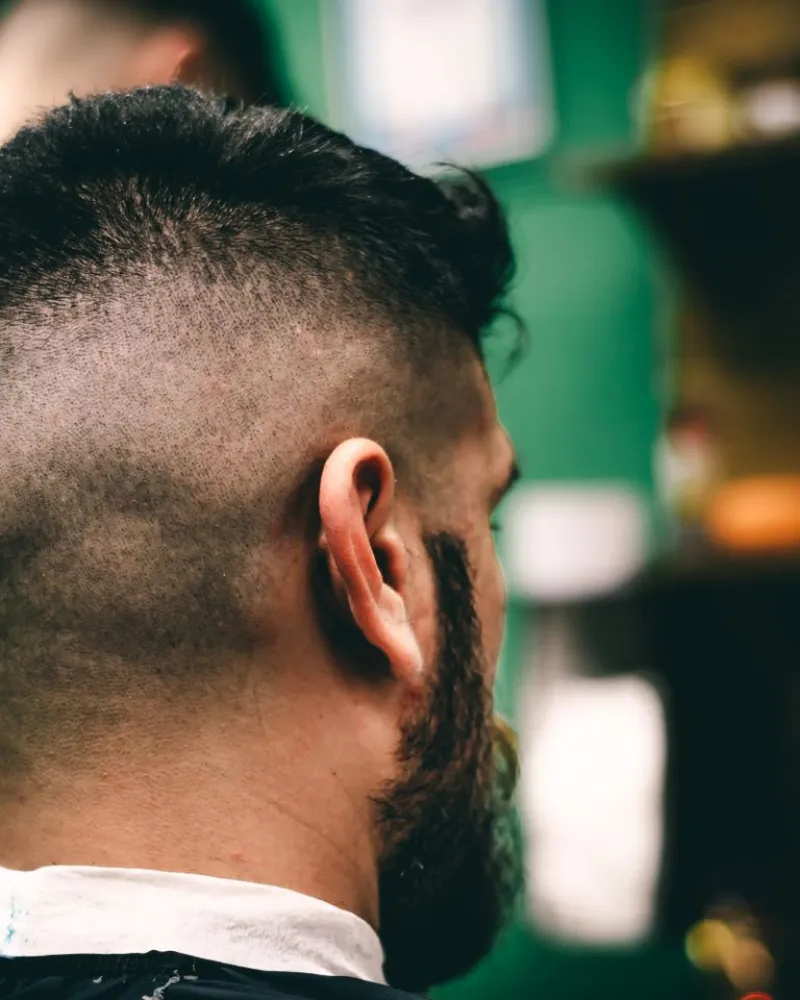 Low Taper Fade, rear view