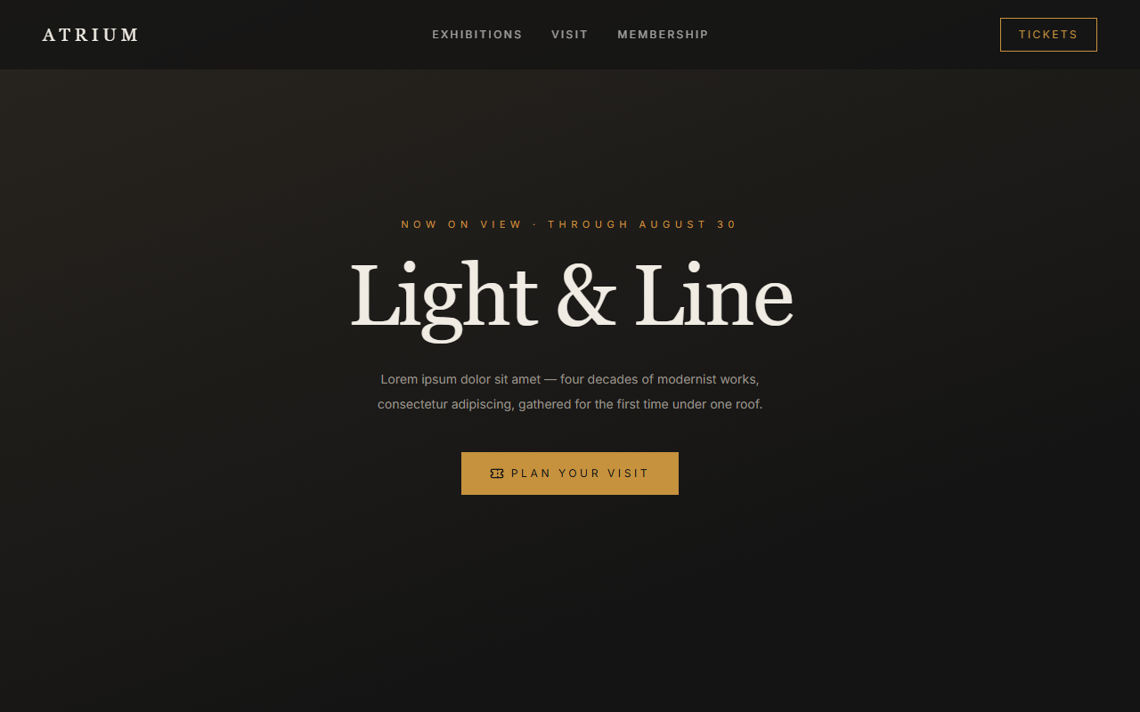 Atrium website design preview
