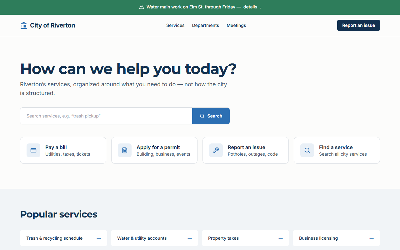 Civica website design preview