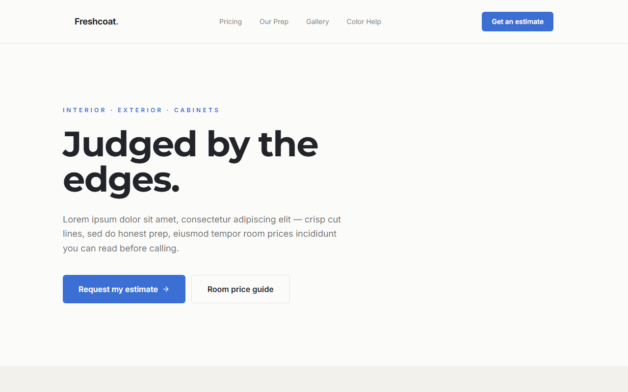 Freshcoat website design preview