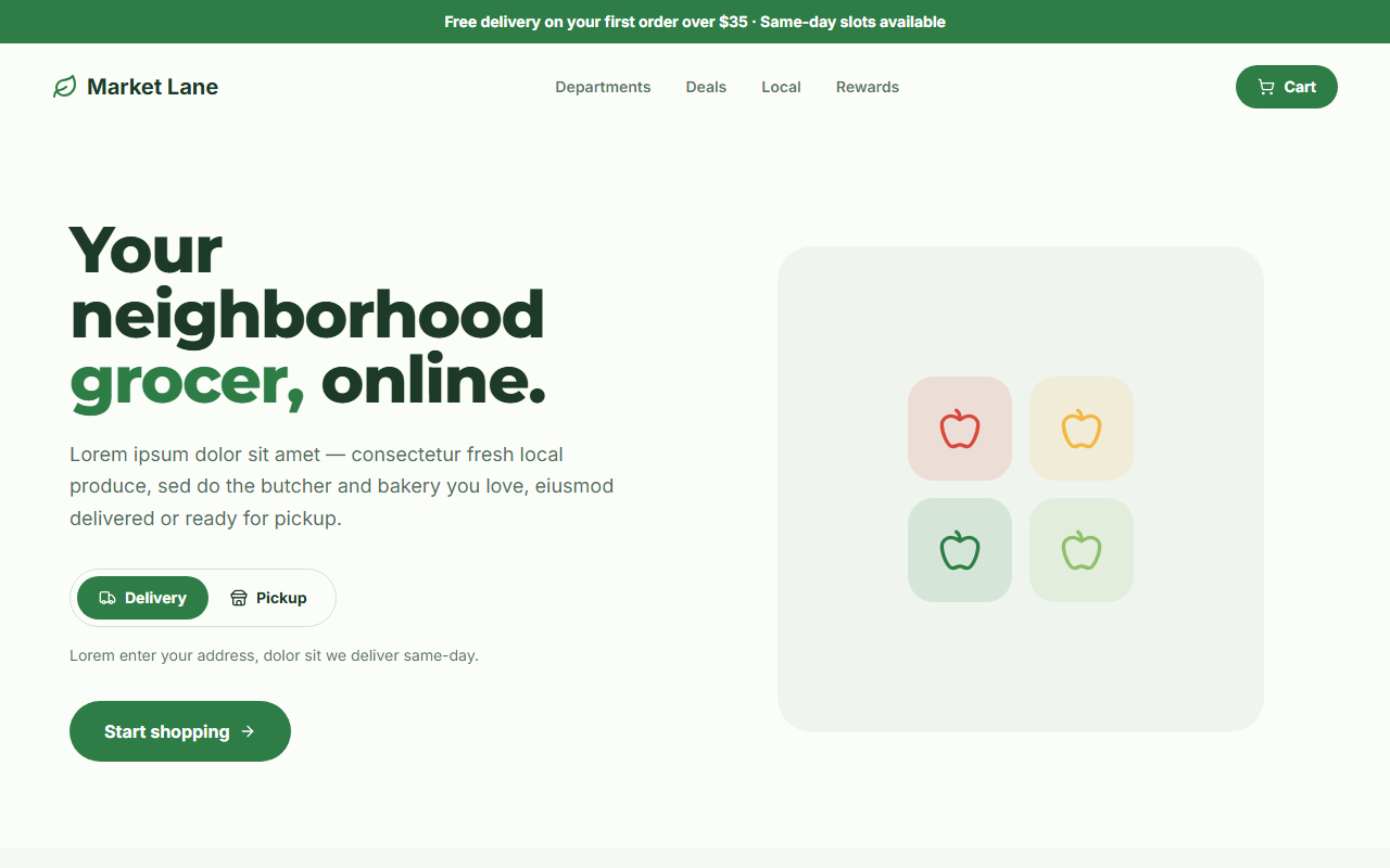 Market Lane website design preview