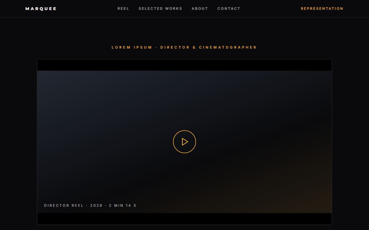 Marquee website design preview