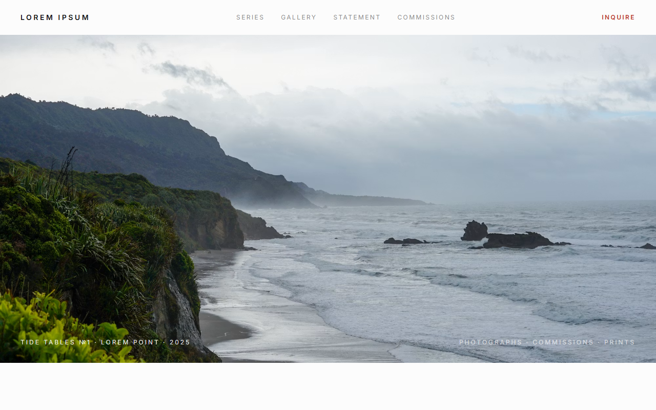 Monograph website design preview