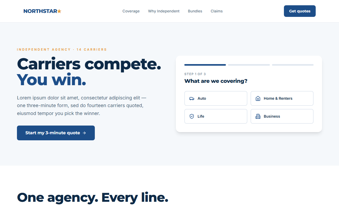 Northstar website design preview