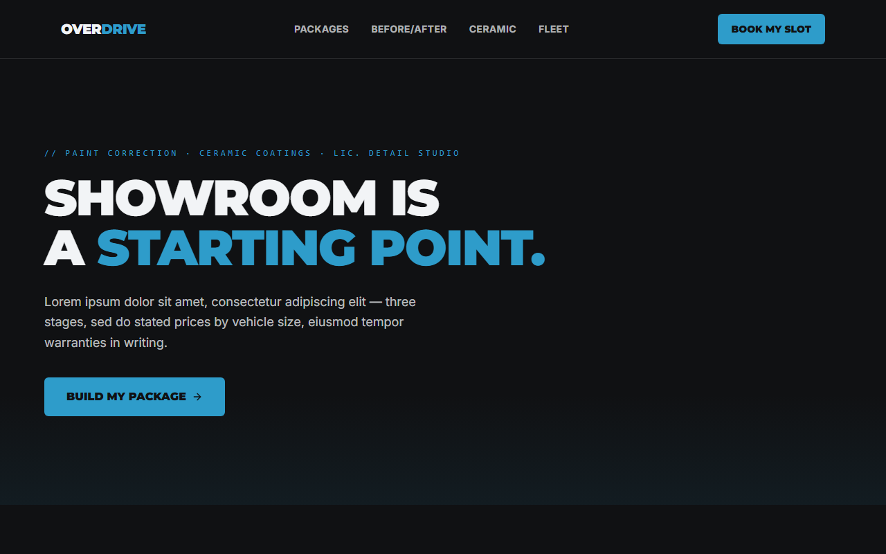 Overdrive website design preview