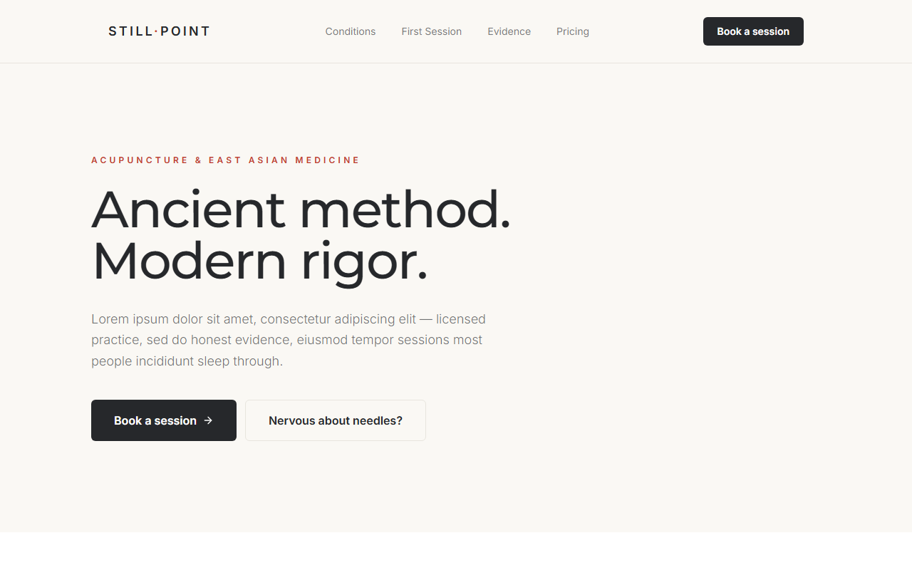 Stillpoint website design preview