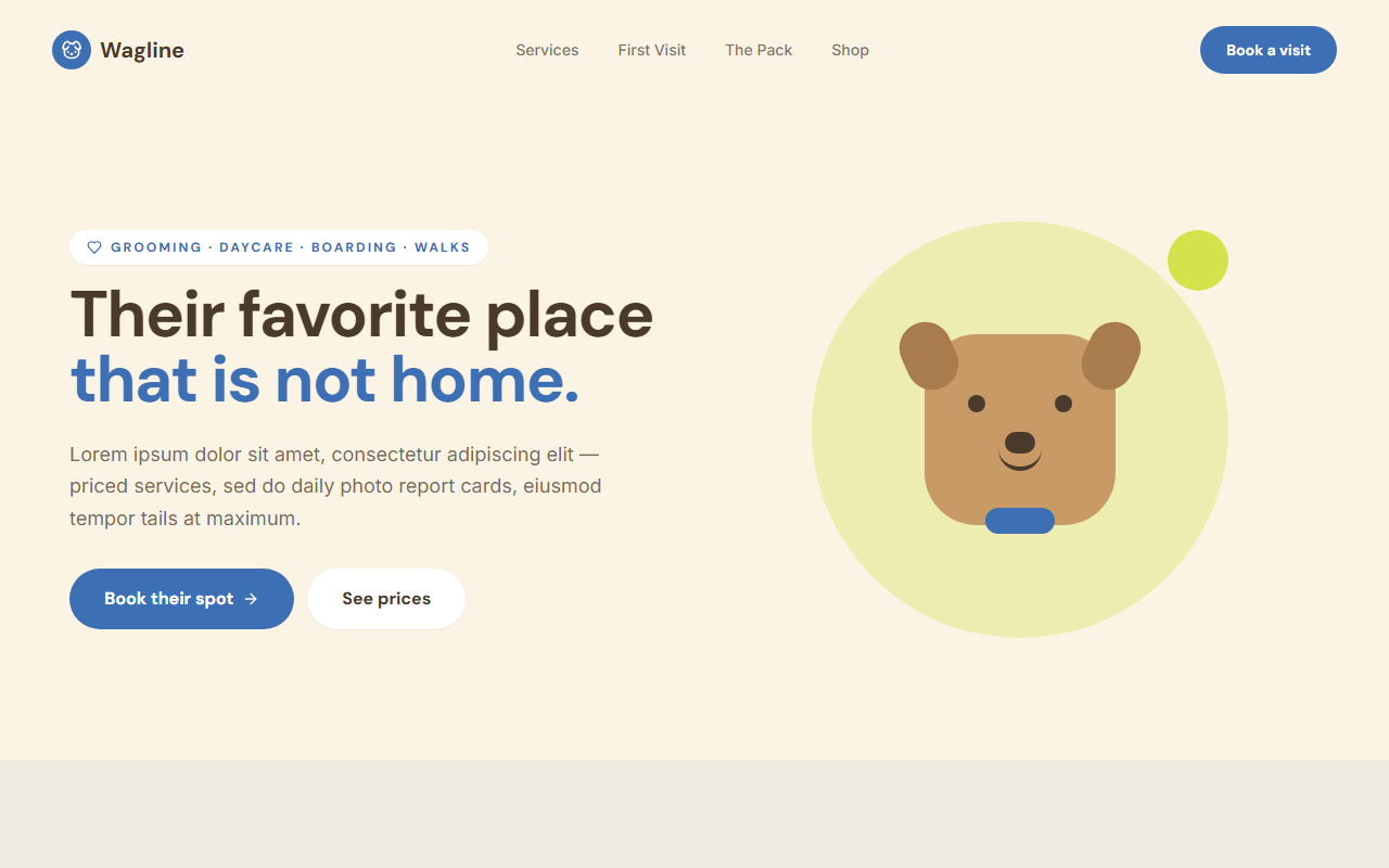 Wagline website design preview