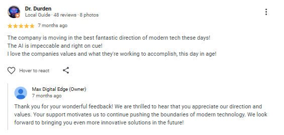 Dr. Durden Google review snippet