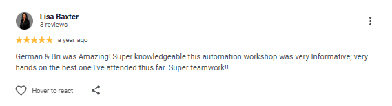 Lisa Baxter Google review snippet